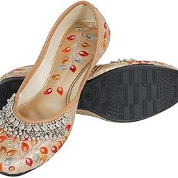 Women Ethnic Rajasthani Embroidery with Payal Punjabi Mojari's Shoe Juti Jutti’s-picture-12