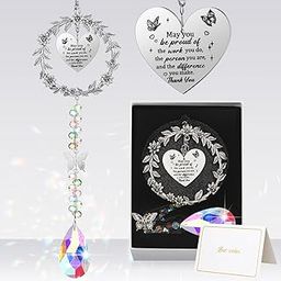 CroBlissful Christian Friendship Gift Suncatcher Crystal Ball Sun Catcher Hanging Crystal Ornament for Friends Mom Valentines Birthday Gifts (Be Proud of)-image-66