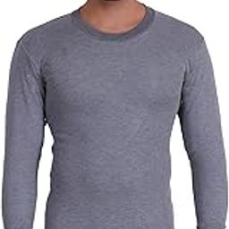 Mens Grey Slim Fit Solid Titanic Thermal Top-image-24
