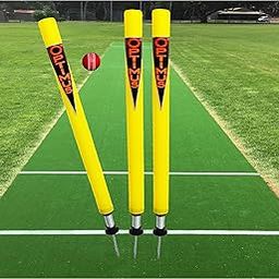 Cricket Plastic Target Stump Wicket 3 Pcs-Flexible Steel Spring & Ground Spike - AB-image-12