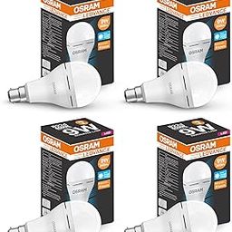 LEDVANCE Osram 9W Inverter Bulb B22D | Emergency Lamp | Cool White - Energy Saving | Rechargeable LED Bulb | Pack of 4-26