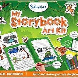 Skillmatics Storybook Art Kit - Animal Adventures Art Kit for Kids, Write & Create Adventure Stories, Creative Activity for Boys & Girls, DIY Kit, 300+ Stickers, Gifts for Ages 5, 6, 7, 8, 9, 10-image-82
