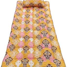 Nivedha Mattress - Organic Silk Cotton/Kapok/Ilavam Panju Semal Soft Single Foldable Floor Bed Mattress 6 x 3 ft / 72 x 36 x 3 Inches with 1 Pillow-image-46