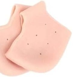 Soft Pink Silicone half gel heel, moisturizing socks foot protector-image-51