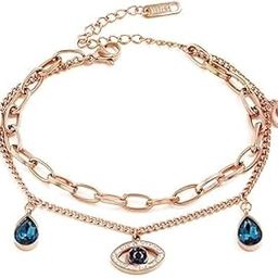 evil eye bracelet for woman Evil Eye Bangles for women Anti Tarnish Stylish Adjustable hand Rose gold Bracelet for girls Kada for Women Magnet Accessories Jewellery friendship crystal -647-image-53