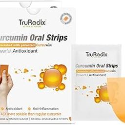 TruRadix Nutrition Curcumin Supplements – 30 Count Turmeric Curcumin Supplements Oral Dissolving Strips – Naturally Extracted Organic Curcumin – Vegan Curcumin Strips with Orange and Mango Flavor-image-58