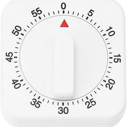 Cadmos Mechanical Kitchen Timer, 60 Minutes Countdown, White and Black with Red Pointer, 8 cm-image-89