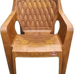 A S Living Creations Tarus Plastic Outdoor Chair with Quilted Back Design, Brown, Ergonomic Armchair, Weather-Resistant, Indoor and Outdoor Use-image-70