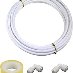 IONIX ro pipe 10 Meters length, Ro tubing 1/4 size, ro pipe 1/4 size with 2 jointers and teflon tape, White-12