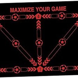 MERISHOPP Football Training Mat Soccer Footwork Training Mat for Indoor Household Home Black Red| Sports Training Aid | Athletic Training Gear-image-106