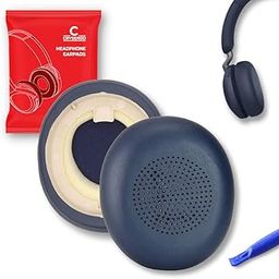 Crysendo Headphone Cushion for Ja-Bra Elite 45h/ Evolve2 65 MS/UC Headphones | Ja-Bra Headset Cushion | Replacement Ear Pads with High-Density Memory Foam & Softer Protein Leather (Blue)-image-91