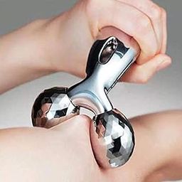 XDLB 3D Y Shape Manual Massager 360 Rotate Face Body Massager For Skin Lifting Wrinkle Remover/Facial Massage/Relaxation/Skin Tightening Tool For Uni- Sex Massager (Silver)-image-88