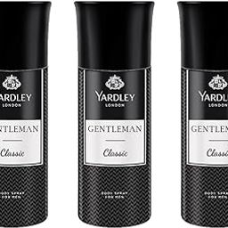 Yardley London Gentleman Classic Body Spray for Men| Fresh Woody Fougère Notes | Masculine Fragrance | Body Deodorant for Men | 150ml, Pack of 3-12