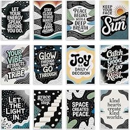 PAPER PAJAMA Bold Motivational Poster Set for Room and Office Decor | Modern Affirmation Wall Art | Black Quote Prints Unframed (Set of 12, 9×12 Inches each)-image-29