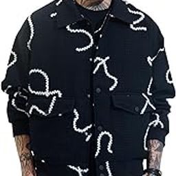 snitch Black Waffle Design Relaxed Fit Jacket-picture-38