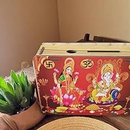 Sage Laxmi Ganesh Wooden Piggy Bank for Kids & Adults, Coin Box Carved Design, Savings Box, Donation Box, Smart Money Box, Wooden Coin Box, Money Saver-image-90