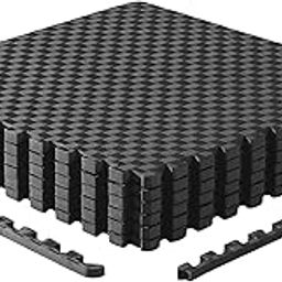 CAP Barbell 1-Pack of Exercise Puzzle Mats 24"x24" x 3/4" Tatami Pattern-BLACK-image-51