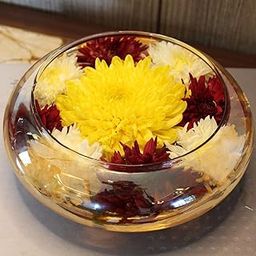 Urli Glass Crystal Bowl for Floating Flowers and T-Light Candles Home, Office and Table Décor Decoration 500 Milliliters - 500 Ml-image-13