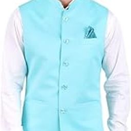 Men’s Nehru/Modi Jacket (Waistcoat) along-with Inner pocket - Premium Cotton Fabric with Polyester lining, Stylish Sleeveless Bandhgala Regular Fit for Festive, Casual, or Occasional-image-0