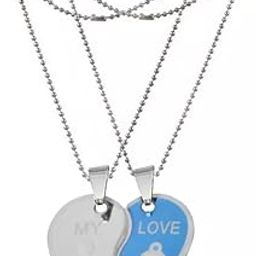 Valentine My Love Lock and Key Couple Pendant Necklace for Men and Women-image-30