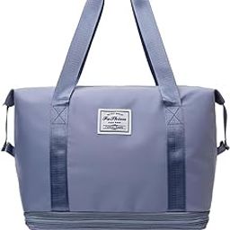 Rolling Duffle With Wheels, Expandable Foldable for Travel, Luggage Carry on With Handle, Large Weekend Bag (Blue)-image-60
