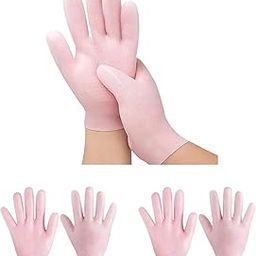 CartsCorner Moisturizing Glove, Soft Silicone Gel Spa Hydrating Aloe Lotion Gloves, Hand Care, Touchscreen Compatible, Reusable Hand Moisturizing Glove, Suitable for Dry Hands for Men & Women (1 pair)-16