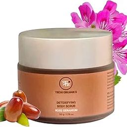 Trehi Organics Detoxifying Body Scrub | Natural Exfoliation & De-Tan Alternative | Luxurious Rose Geranium Blend for Smooth & Glowing Skin | Removes Tan & Dead Skin| Certified Organic |50g-image-18