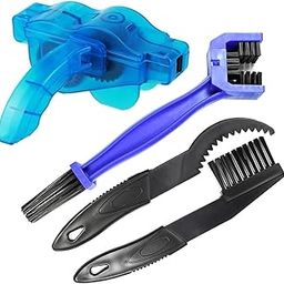 4Pcs Premium Bike Chain Cleaner Brush Kit Includes Grooved Chain Brushes, Gravel Remover, Lubricant Brush & Glove for Deep Cleaning Multipurpose Chain Cleaning Brush Ideal for Cyclists-16