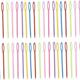 PHENOFICE 1000pcs Plastic Sewing Needles for Yarn and Craft Sweater Knitting Tools Material for Projects and Beginners for Versatile Use-image-54