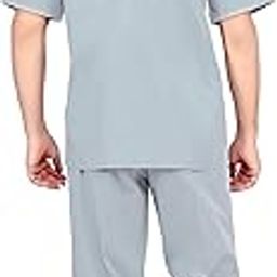 Men's Cotton Plain/Solid Nightwear Set Pack of 1 (NS2533H_XL_L.GREY_Light Grey_X-Large)-picture-45
