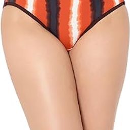 Women's Low Waist Tie-Dye Print Bikini Panty in Brown-image-77