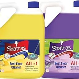 Shatras Citrus &Lavender Disinfectant Surface & Floor Cleaner Liquid 5 Litre x Pack of 2 | Removes Grease, Dirt & Tough Stains | Suitable for All Floor Cleaner Mops | Kills 99.9% Germs-image-90