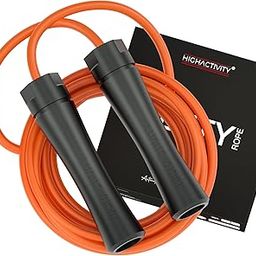High Activity Polyvinyl Chlorine-Adjustable Heavy Jump Rope For Men,Women&Children-Heavy Skipping Rope For Men&Women Exercise Workout,Endurance&Weight Loss-Tangle Free Jumping Rope-10 Ft-Fire Orange-10