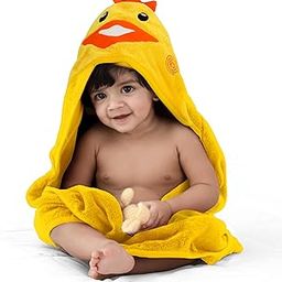 LuvLap Hooded Baby Bath Towel for New Born, Super Soft, Made with Super Soft and Highly Absorbent 100% Zero Twist Cotton, Can be Used for Baby Swaddling (Yellow Chicken)-image-68