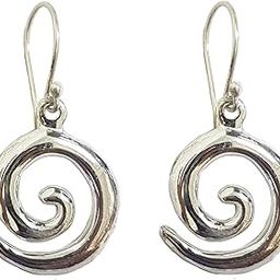 Silvertree925 Beautiful Silver Swirl Earring in PURE Sterling Silver(ST622-picture-55