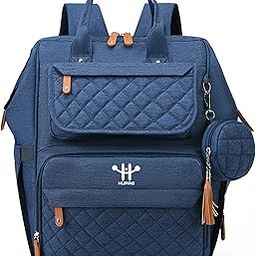 HUPAG Diaper Bag Backpack, Travel Backpack, Baby Girl/Boy Diaper Bag with Changing Pad, Pacifier Case & Stroller Straps, Multifunction, Waterproof, Unisex-image-89