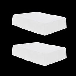 CALANDIS™ 2xSolid Color Hotel Pleated Bed Skirt Wrinkle & Fade Resistant White_Queen | Bed Skirts | Bedding-image-66
