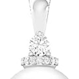 92.5 Sterling Silver Classic Pearl Pendant with Chain | Gift for Women and Girls-10