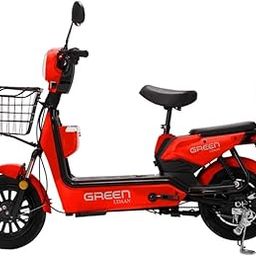Green Udaan Low Speed Electric Scooter Non RTO 30KM Range Red with Portable Charger - EMI Available-picture-44