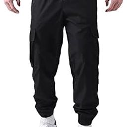 Men/Unisex Cargo Joggers in Pure Thick Hosiery Soft Cottonfor a Relaxed Feel/Multipurpose in Their use for Athletic, Casual, Everyday wear and Suitable for All Seasons-image-114