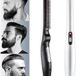 SHOPECOM Quick Hair Styler for Men Electric Beard Straightener Massage Hair Comb Beard Comb Multifunctional Curly Hair Straightening Comb Curler Beard Straightener For Men-image-26