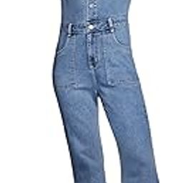 miss chase Women's High Rise Regular Stretchable Denim Jumpsuit-picture-30