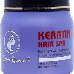 cover queen Enriched with Argan Keratin Hair Spa Smooth & Shine 490gm-image-36