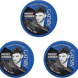 Gatsby Japan Hair Styling Wax 25gm (pack of 3) Hard & Free | for Messy Scrunch Style, Non Sticky, Anytime Re-Stylable & Easy Wash Off-image-1
