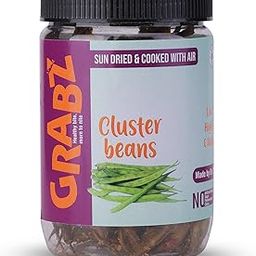 GRABZ Vegetable Cluster Beans Snacks DEHYDRATED JAIN COOKED WITH AIR CLUSTER BEAN VEGETABLE CHIPS (50 gram jar X 2 jars)-image-17