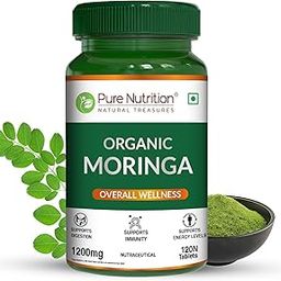 Pure Nutrition Organic Moringa 1200Mg - 120 Veg Tablets | Supports Healthy Digestion, Skin & Hair Health | Supports Cholesterol Levels & Anti-Inflammatory-image-34