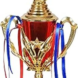Golden Trophy Plastic Golden Cup Award Trophies Cup Winner Award Trophies Cup Achievement Prize Award for School Office Sports-9.8 Inch-22
