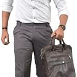 Aent Men's Classic Fit Dress Pants, Formal Business Trousers with Belt Loops-picture-32