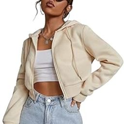 BE SAVAGE Solid Drop Shoulder Hooded Neck Long Sleeves Hoodie Winter Wear Zipper Jacket for Women's-image-7