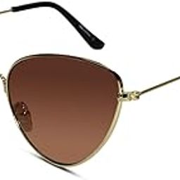 Branded Sunglass | Full Rim Cat Eye Shape | UV400 Protected | Women | Medium-24